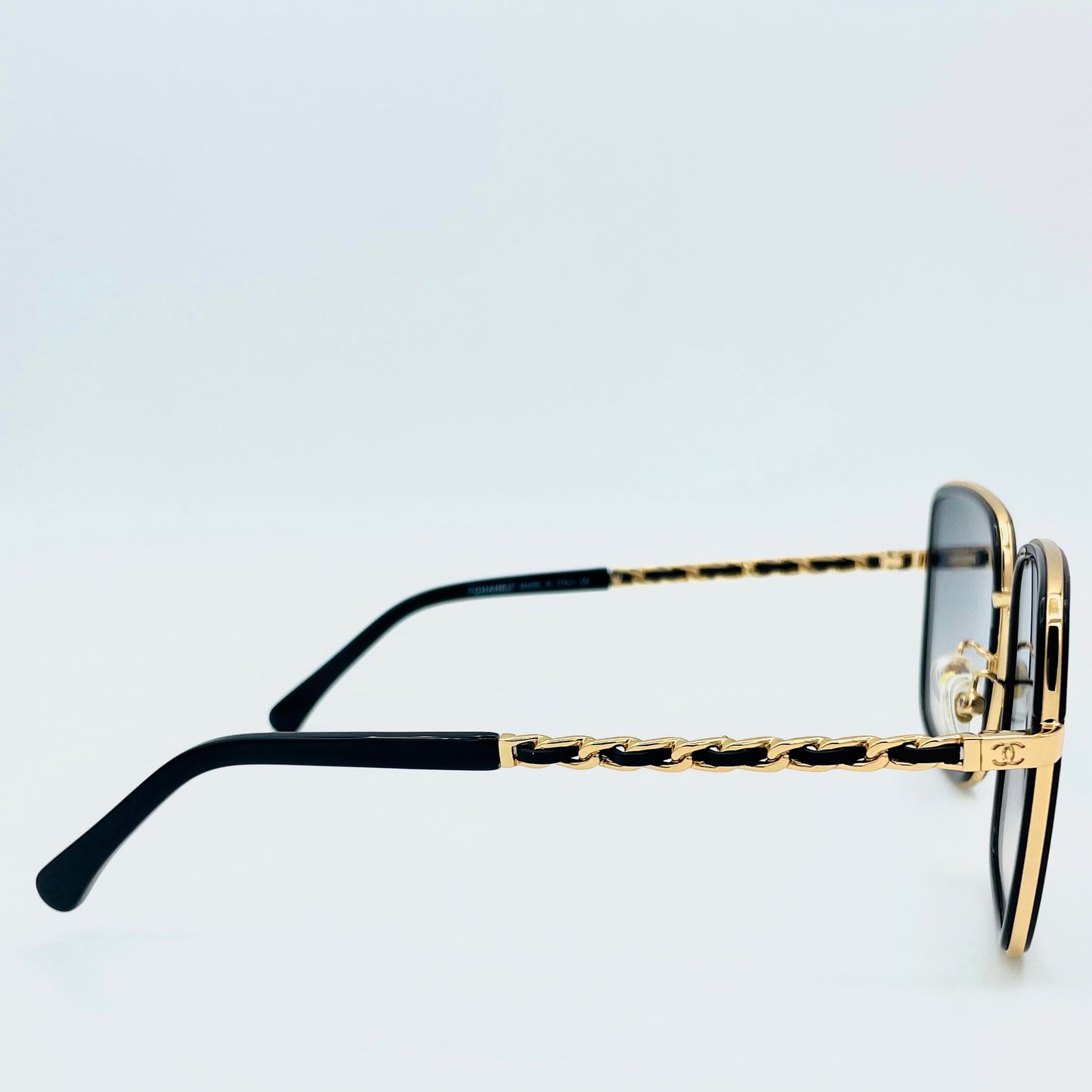 CHANEL Braided Chain Side Sunglasses