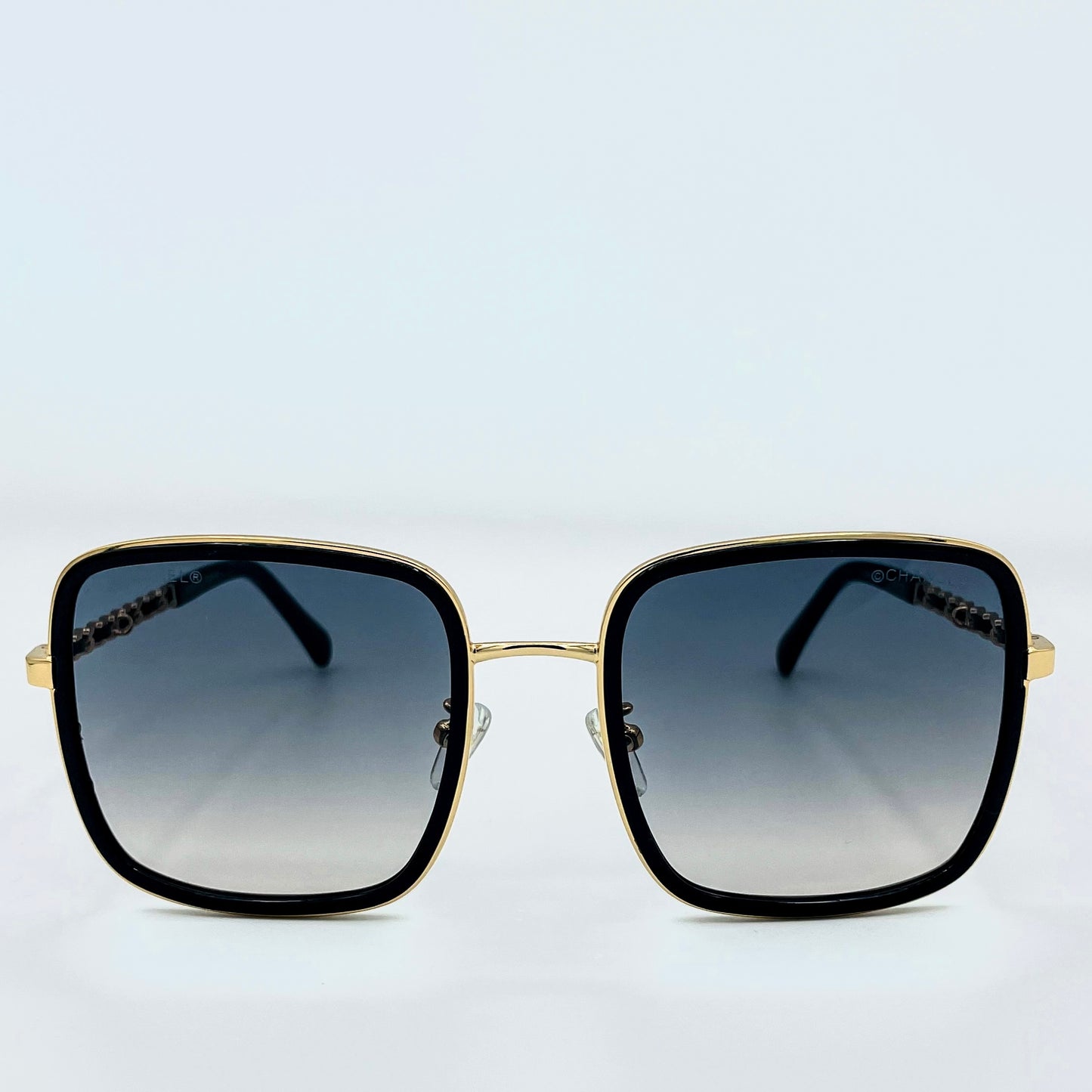 CHANEL Braided Chain Side Sunglasses