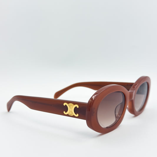 OA Celine Triomphe Oval (Milky Hazelnut)