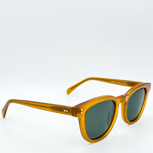 Retro Round Wayfarer (Amber Shell)